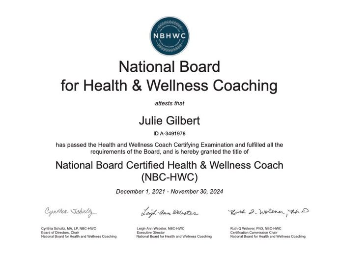 National Board Certified Functional Medicine Health and Wellness Coach