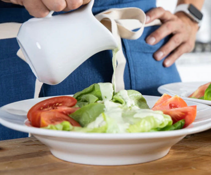 Bibb salad with Basil Green Goddess Dressing