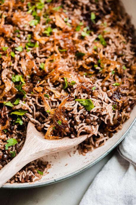 Mediterranean Lentil and Rice Pilaf (Mujadara Style)