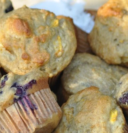 Blueberry Peach Muffins