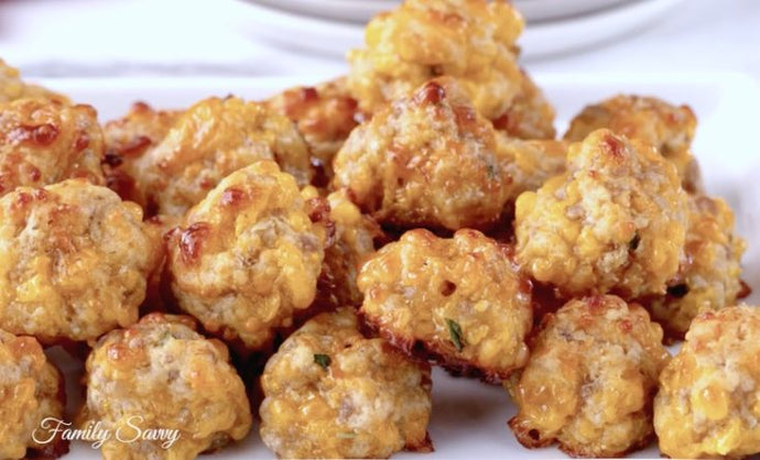 Sausage Cheddar Balls ~ A Christmas Favorite minus the bisquick!