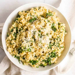 Brown Rice Casserole with Garden Veggies and Spinach