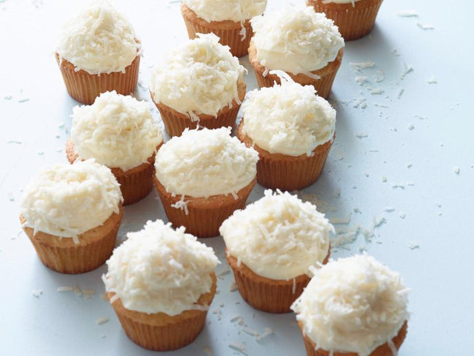 Coconut Cupcakes with Lemon Curd Filling