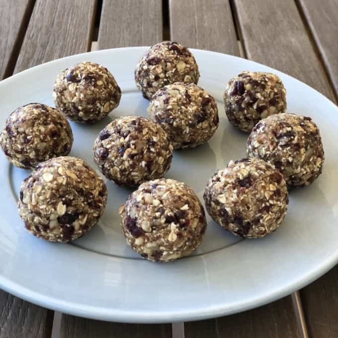 Cranberry, Date and Walnut Balls