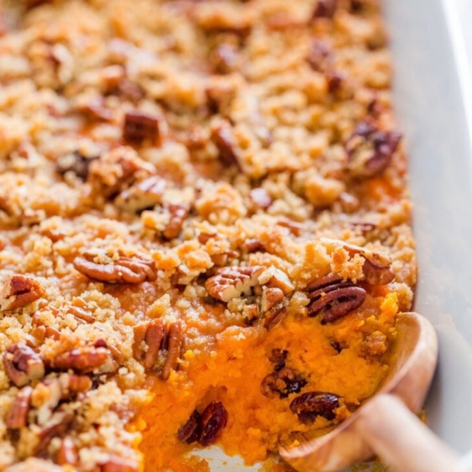 Sweet Potato Puree with Buttered Pecans